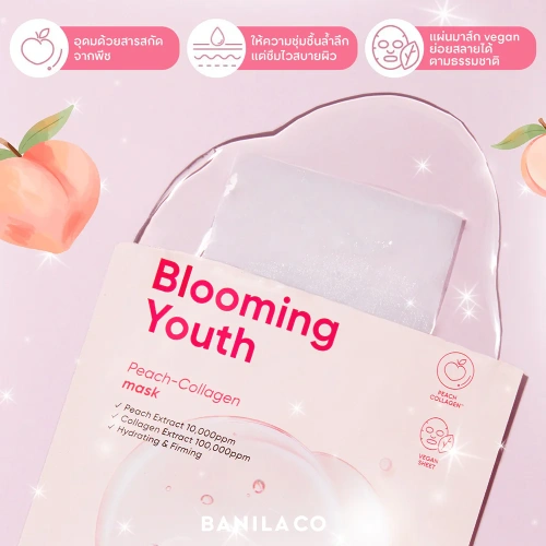 Banila Co Blooming Youth Peach Collagen Mask 20g фото 3 Banila Co Blooming Youth Peach Collagen Mask 20g фото 3