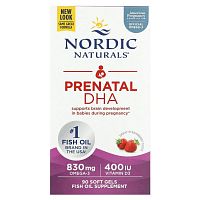 Nordic Naturals, Докозагексановая кислота для беременных, Клубника, 500 мг, 90 капсул