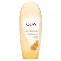 Olay, Гель для душа с увлажняющими лентами, ши и мед манука, 532 мл (18 жидк. Унций)