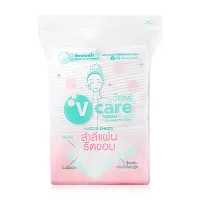 V care Cotton Embossed Pad Natural 100 Sheets