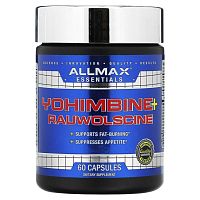 ALLMAX Nutrition, Йохимбин гидрохлорид и раувольсцин, 3,0 мг, 60 капсул