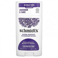 Schmidt's, Натуральный дезодорант, лаванда и шалфей, 75 г (2,65 унции)