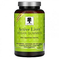 New Nordic US Inc, Веганские жевательные мармеладки с активной печенью, персик и манго, 60 жевательных мармеладок