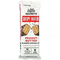 Little Secrets, Crispy Wafers из темного шоколада, арахисовая паста, 40 г (1,4 унции)
