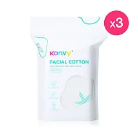 Konvy Facial Cotton [80 Sheets x 3pcs]