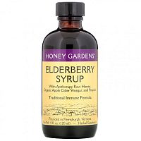 Honey Gardens, Сироп из бузины с натуральным медом и прополисом, 120 мл