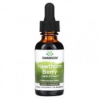 Swanson, Жидкий экстракт ягод боярышника, без спирта и сахара, 29,6 мл (1 жидк. Унция)