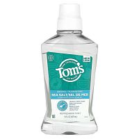 Tom's of Maine, Жидкость для полоскания рта с морской солью, без фтора, освежающая мята, 473 мл (16 жидк. Унций)