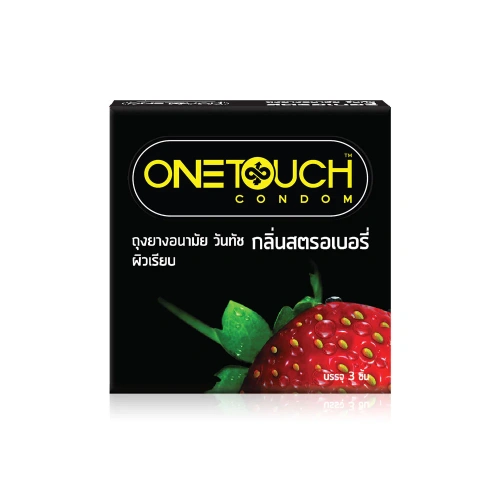 Onetouch Condom Strawberry 52mm [3pcs]