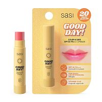 Sasi Good Day Color and Care SPF30 PA+++ Lip Balm 3.9g. Pink