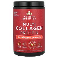 Dr. Axe / Ancient Nutrition, Multi Collagen Protein, Strawberry Lemonade, 1.18 lbs (535.5 g)
