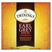 Twinings, Черный чай Earl Grey, 100 чайных пакетиков, 200 г (7,05 унции)