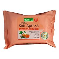 Beauty Formulas Gentle Soft Apricot Cleansing Facial Wipes 25pcs.