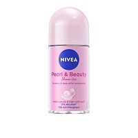 Nivea Roll On Pearl  Beauty Shave Less 50 Ml. โรลออนลดเหงื่อ ระงับกลิ่นกาย