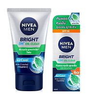 Nivea Men Bright Oil Clear Face Foam  100 G.+Nivea Men Bright Oil Clear Face Serum SP