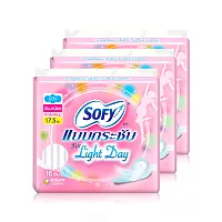 Sofy ผ้าอนามัย Body Fit For Light Day Wing 17.5cm [16pcs x 3 Packs]