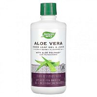 Nature's Way, Алоэ вера, гель и сок для обработки листьев с алоэ полимаксом, лесные ягоды, 1 литр (33,8 жидк. Унции)