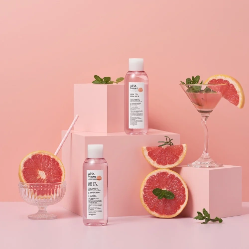Skinfood Pink Grapefruit AHA Toner 200ml фото 3 Skinfood Pink Grapefruit AHA Toner 200ml фото 3