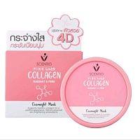 Маска для лица с коллагеном Beauty Buffet Scentio Pink Collagen Radiant & Firm Overnight Mask, 100 гр.