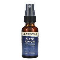 Dr. Mercola, Sleep Support with Melatonin, Raspberry Flavor, 0.85 fl oz (25 ml)