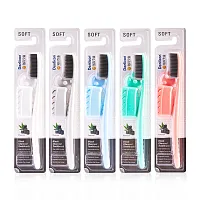 Denticon Wangta Toothbrush Black Charcoal 1pc [Random Color]