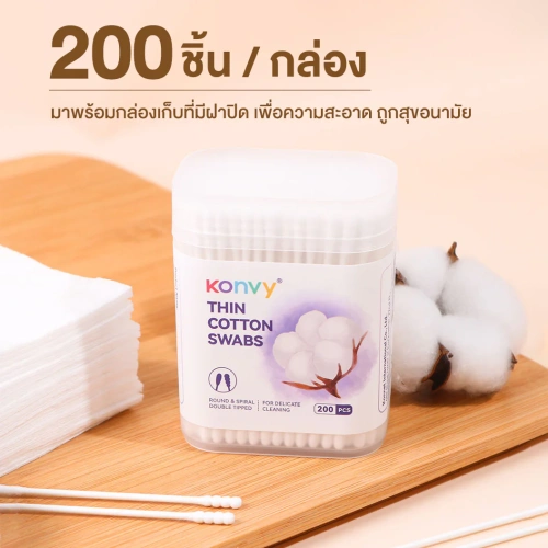 Konvy Cotton Swabs Double Purpose 100pcs фото 3