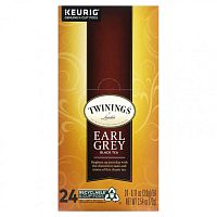 Twinings, Черный чай Earl Grey, 24 K-чашки, по 3 г (0,11 унции)