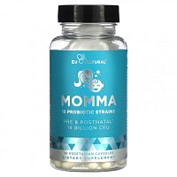 Eu Natural, Momma, 18 штаммов пробиотиков, 14 млрд КОЕ, 30 вегетарианских капсул