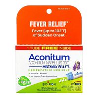 Boiron, Aconitum, Fever Relief, Meltaway Pellets, 3 Tubes, 80 Pellets Each