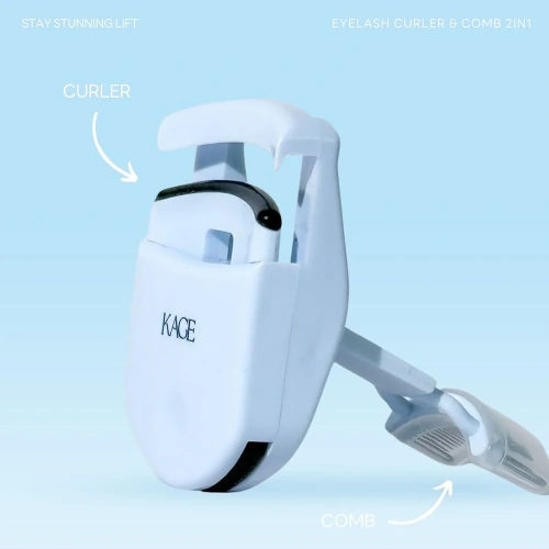 KAGE Eyelash Curler & Comb 2in1 1pc фото 2