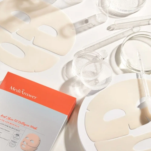 Medi Answer Real Skin Fit Collagen Mask 35g фото 3