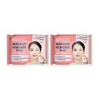 KOCO Gentle Eye & Lip Makeup Remover [25 Pads x 2 Packs]