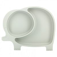 Sage Spoonfuls, Тарелка с слоном Sili, серая, 1 шт.