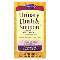 Nature's Secret, Urinary Flush & Support, мочегонное средство с клюквой, 60 капсул