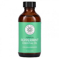 Pure Body Naturals, Эфирное масло, перечная мята, 120 мл (4 жидк. Унции)