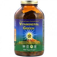 HealthForce Superfoods, Vitamineral Green, версия 5.5, 400 веганских капсул