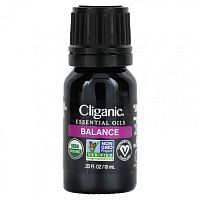 Cliganic, Смесь эфирных масел, сбалансированная, 10 мл (0,33 жидк. Унции)