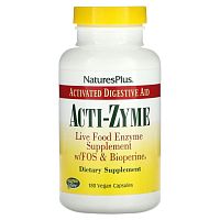 NaturesPlus, Acti-Zyme, 180 веганских капсул