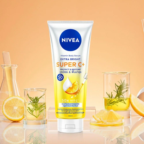 NIVEA Vitamin Body Serum Extra Bright C & AHA 300ml фото 2