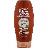 Garnier, Разглаживающий кондиционер Whole Blends, «Масла кокоса и какао», 370 мл