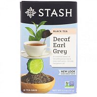 Stash Tea, черный чай, с бергамотом, без кофеина, 18 чайных пакетиков, 33 г (1,1 унции)