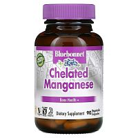 Bluebonnet Nutrition, Хелатированный марганец, 90 капсул