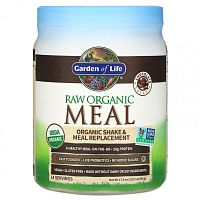 Garden of Life, сырая органическая закуска, органический заменитель коктейлей и пищи, шоколадное какао, 509 г (1 фунт 2 унции)