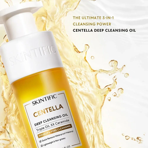 SKINTIFIC Centella Deep Cleansing Oil 200ml фото 2