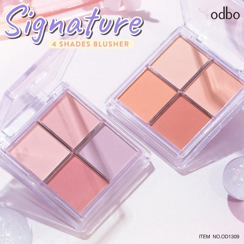 ODBO Signature 4 Shades Blusher 10g фото 3 ODBO Signature 4 Shades Blusher 10g фото 3