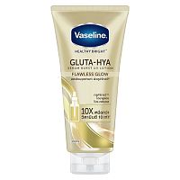 Vaseline Healthy Bright Gluta-Hya Serum Burst UV Lotion Flawless Glow 300 Ml. ผิวดูกร