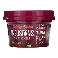 Chicken of the Sea, Infusions, дикий тунец, тайский перец чили, 80 г (2,8 унции)