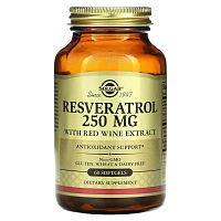 Solgar, Ресвератрол 60 гелевых капсул