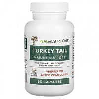 Real Mushrooms, трутовик разноцветный, порошок экстракта грибов, 90 капсул