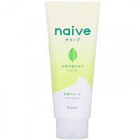 Kracie, Naive, средство для умывания, зеленый чай, 130 г (4,5 унции)